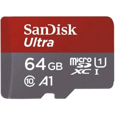 SanDisk Ultra MicroSDXC Card 140MB/s A1 C10 UHS-I & Adapter - 64GB  SDSQUAB-064G - Image 1 of 4