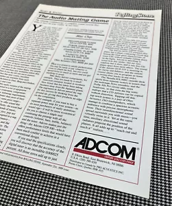 ADCOM ARTICLE “THE AUDIO MATING GAME” FROM ROLLING STONE MAGAZINE REPRINT J01164 - Picture 1 of 2