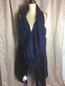 Kohl's Women's Sweater Vest One Size Fits All Blue Long - Picture 1 of 2