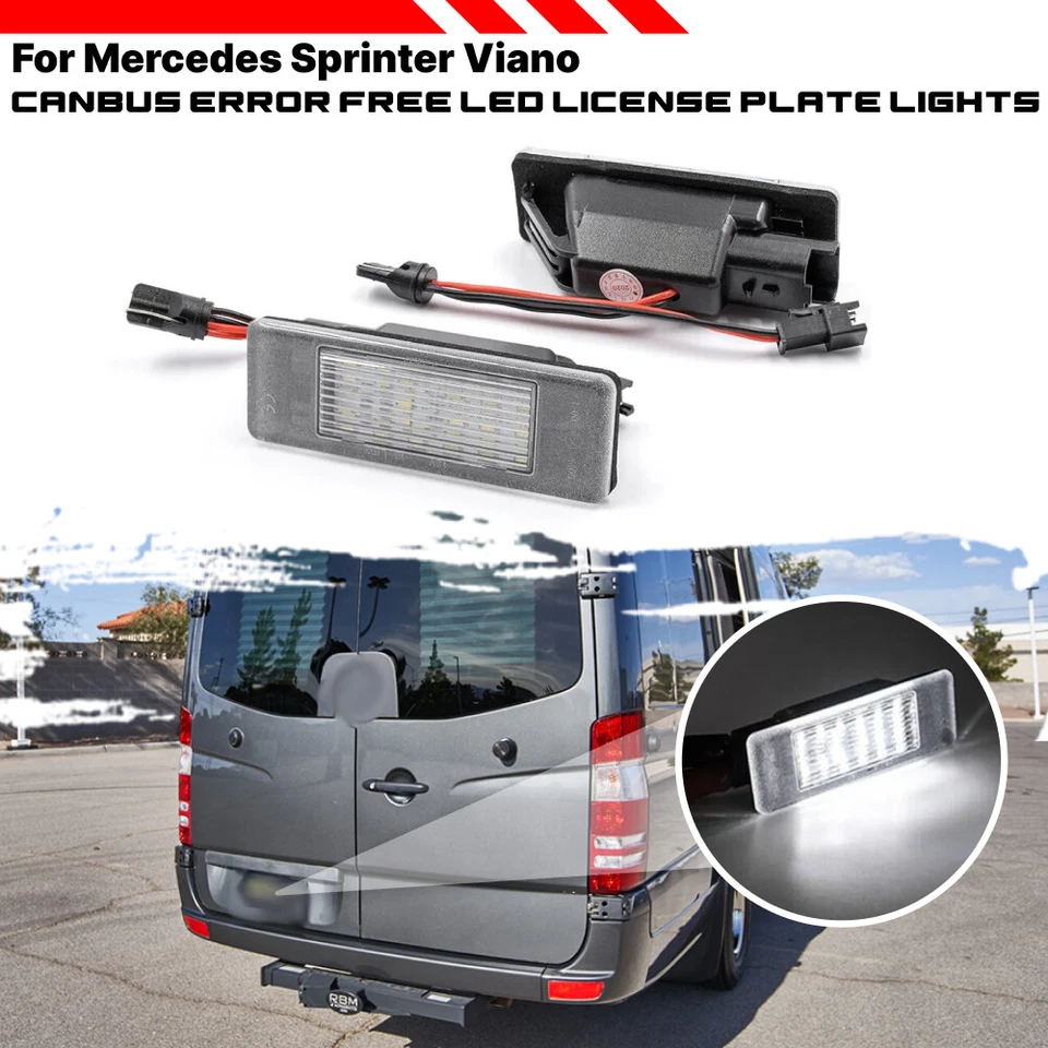 LED License Plate Light Lamp For Mercedes Benz Sprinter 906 Viano W639 Vito W639 - Image 1 of 4