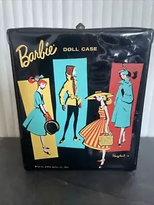 Vintage 1961 Barbie Ponytail BLACK Vinyl Doll Case - Picture 1 of 8