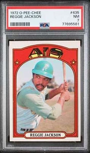 1972 O-Pee-Chee #435 Reggie Jackson PSA 7 Athletics (5581) - Picture 1 of 2