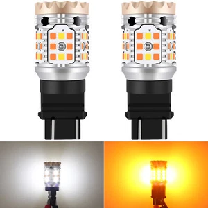2X 3157 LED Switchback Señal de giro Estacionamiento Luz de funcionamiento DRL Bombilla Sin Hyper Flash - Imagen 1 de 12