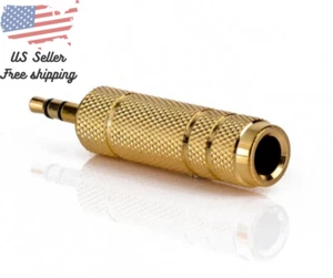 3.5mm Male To 6.5mm Female Stereo Adapter Converter Adaptor For Headph US - Picture 1 of 2