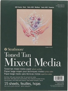 Toned Mixed Media Paper Toned Tan 9"X12"-15 Sheets -62462209 - Picture 1 of 12