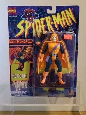 Figura de acción Toybiz Hobgoblin 1994 con bomba de calabaza y planeador duende, nueva Foto 1 de 4