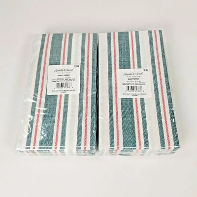 Hearth and Hand 28-count Americana Red/Navy Stripe Guest Towel Paper Napkins - Image 1 of 4