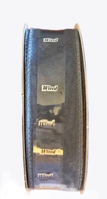 Michaels Ribbon Mega Roll Blue Sheer Metallic 1" x 20 yd  - Image 1 of 4