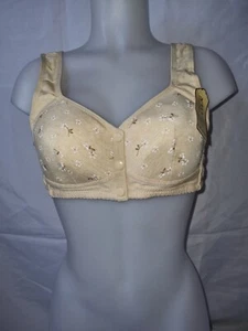 BNWT Gorgous Yellow Floral Padded Front Fastening Wirefree Bra Bralette Size 16 - Picture 1 of 3