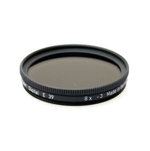Heliopan Neutral Density ND0.9 Filter (3 Stop). 39mm to 105mm thread sizes.