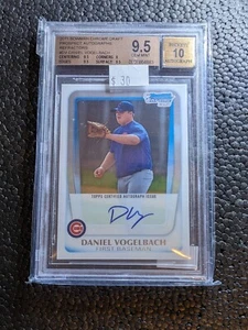 Dan Vogelbach 2011 Bowman Draft #BCAP-DV 1st Chrome Ref AUTO /500 Cubs - BGS 9.5 - Picture 1 of 2