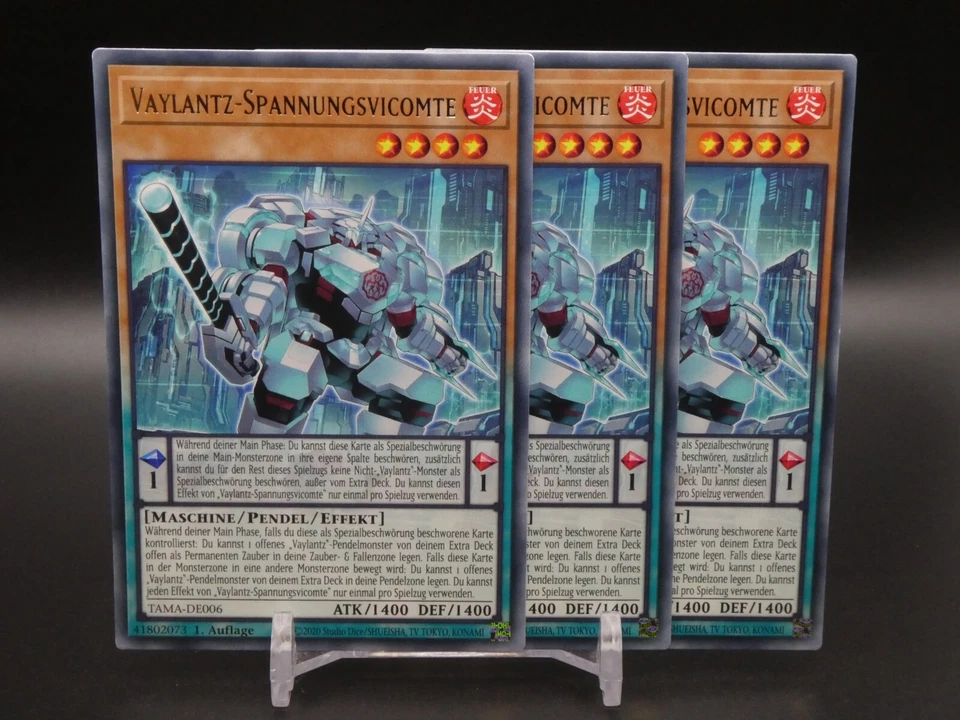 Yugioh Playset 3x Vaylantz-Spannungsvicomte TAMA DE006/ Rare/ Near Mint/ Deutsch - Bild 1 von 1