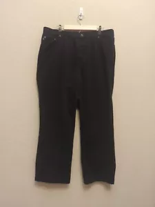 Lauren Jeans Co Ralph Lauren Damen Gr. 20 breites Bein schwarz klassischer Komfort Reißverschluss - Bild 1 von 5