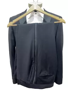 Pantalone smoking Mattarazi Uomo lana e cashmere nero 42R 34x30 - Foto 1 di 12