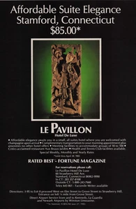 1985 Vintage Print Ad Le Pavillon Hotel De Luxe Affordable Suite Elegance $85 - Picture 1 of 2