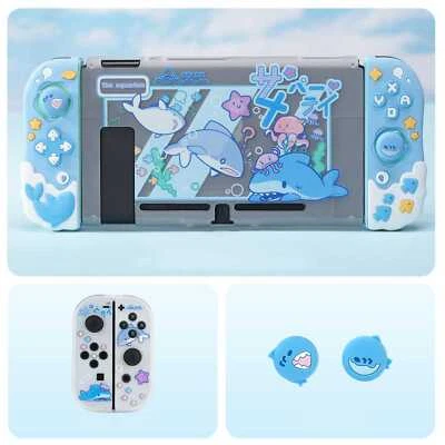 GeekShare Protective Case Joy Con Cover Set for Nintendo Switch/OLED Shark Party - Image 1 of 4