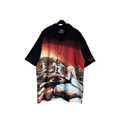 Vintage 2003 Led Zeppelin Bravado USA ‘Houses of the Holy’ Button Band Shirt - Image 1 of 4