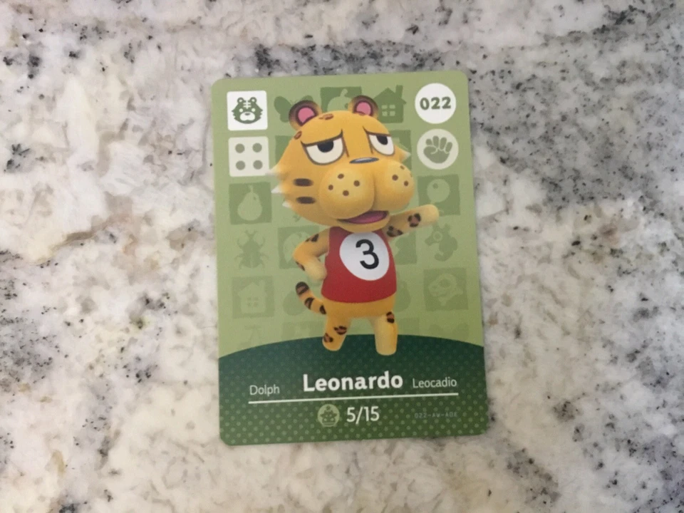 LEONARDO #022 Animal Crossing Amiibo autêntico Nintendo cartão perfeito da série 1 - Imagem 1 de 1