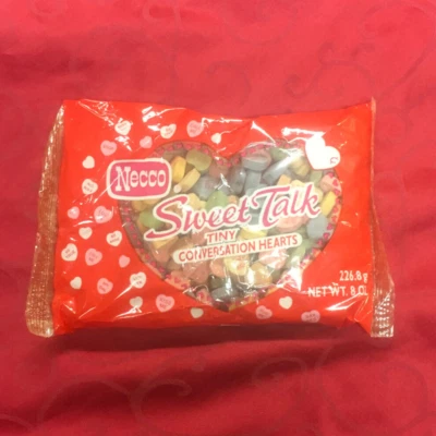RARE 1990s Vintage Necco Sweet Talk Tiny  Conversation Hearts Sealed  Expired - Image 1 of 4
