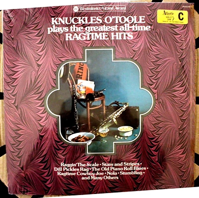 KNUCKLES O'TOOLE VINYL: Ragtime Hits, ABC Records, WGAS 68003, 1974, SEALED! - Image 1 of 4