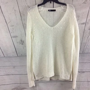 3x1 NYC Designer Women's Sweater Jumper Sz S Ivory Oversized Knit Longsleeve A5 - Picture 1 of 3
