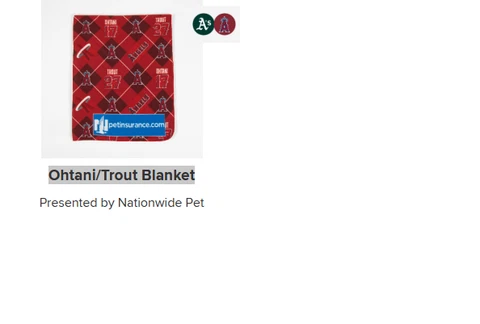 LA Angels Shohei Ohtani/Trout SGA Fleece Blanket 4/25/2023 & Ohtani Snow Globe Cover
