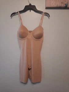 Spanx Red Hot Label size L Suit Your Fancy Strapless Cupped Mid Thigh Shaping Bo - Picture 1 of 3