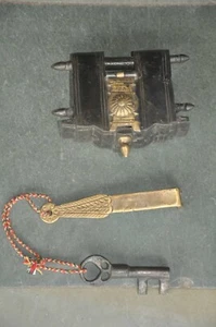 Vintage Iron 2 Key Tricky/Puzzle Handcrafted Solid Heavy Unique Strip Padlock - Picture 1 of 9