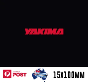 2x YAKIMA Windshield Windscreen Sticker Decal RED 100mm - Picture 1 of 1