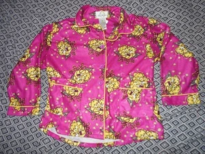 Global Girls Size 5 Angel Bears Button Up Longsleeve Shirt & Pajama Pants Combo - Picture 1 of 2