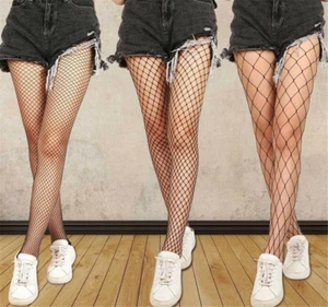 Women Ladies Black Mesh Fishnet Net Pattern Pantyhose Tights Stockings Sock US - Picture 1 of 15