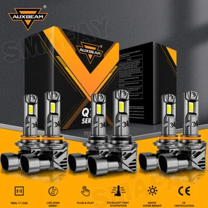 For GMC Sierra 1500 2500 HD 2003-2006 CANBUS LED Headlight High Low Fog White 6x - Picture 1 of 12