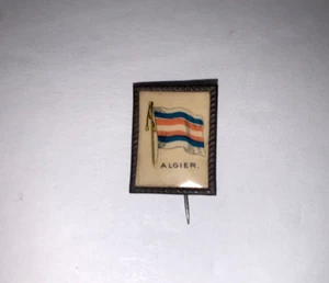 Vintage Java Kaffee Souvenir Länderflagge (Algier) Pinback - Bild 1 von 4