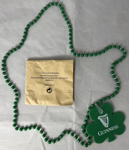 GUINNESS KLEEBLATT 19" Party Halskette St Patrick's Day Karneval Perlen NEU - Bild 1 von 7