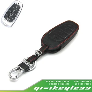 Funda protectora de cuero para Hyundai Nexo 2019-2022 llave inteligente remota 4B 4 botones - Imagen 1 de 7