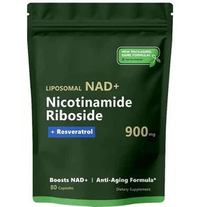 NAD+ Supplement for Anti-Aging Energy Focus & Nicotinamide Riboside Resveratrol - Picture 1 of 5