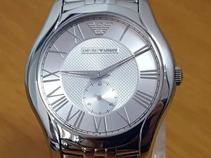 Mens XL Silver Emporio Armani AR1788 Classic Bracelet Gents Designer Watch - Picture 1 of 11