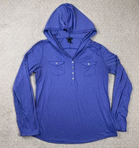 Marmot Hoodie Womens L Laura Henley Long Sleeve Pullover Purple Hike Stretch - Picture 1 of 8
