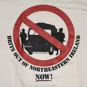 Vintage Nordostirland The Troubles Protest T-Shirt Anti War Activist 1991 XL - Bild 1 von 7