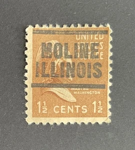 Moline, Illinois Type 203 Precancel - 1½ cents Prexie - U.S. #805 - IL - Picture 1 of 1