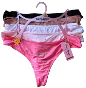 Paquete de 5 bragas tanga JUICY COUTURE para mujer sin líneas talla XL multicolor - Imagen 1 de 5