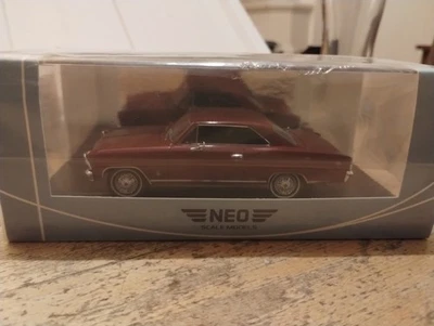 1:43 NEO 1966 Chevrolet Nova SS Hardtop metallic dark red - Bild 1 von 3
