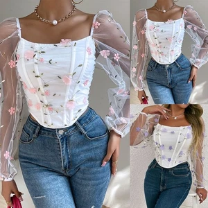 Stylish Womens Tops Top Long Sleeve Microelasticity All Seasons Female - Picture 1 of 36