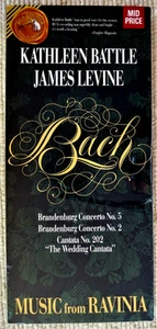 Kathleen Battle & James Levine - Bach, Brandenburg 2 & 5 Cantata 202 NEW Longbox - Picture 1 of 3