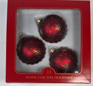 Vintage mundgeblasene europäische Glas Ornamente 1999 mit Originalkarton - Bild 1 von 5