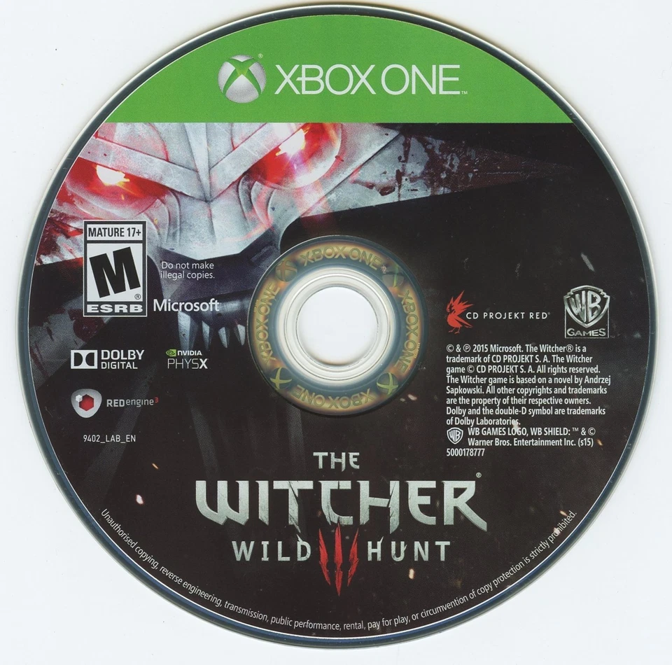The Witcher 3 Wild Hunt Microsoft Xbox One XB1 Disc Only - Image 1 of 1