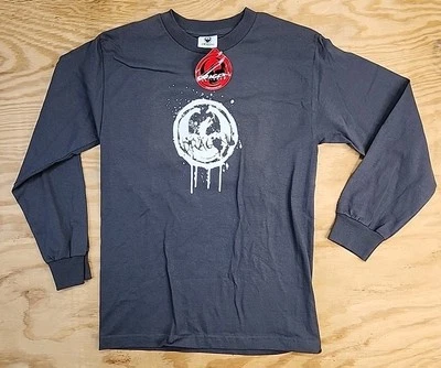 Dragon Alliance Manson Gray Graphic Logo Cotton Long Sleeve T-shirt Mens Small - Image 1 of 4