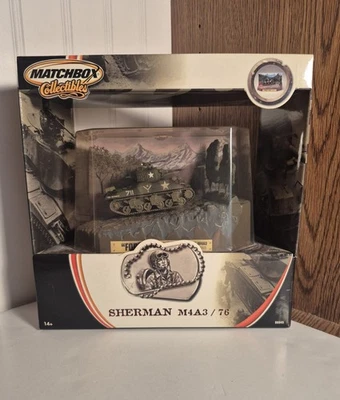 2004 Matchbox Collectibles Sherman M4A3/76 Forest Road Tank 1:72 Scale - Image 1 of 4