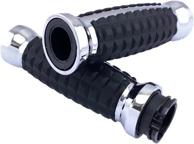 Empuñaduras de granada Drag Specialties - Cromo Motocicleta Bicicleta de calle 0630-2639 Foto 1 de 3