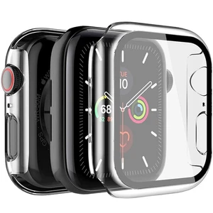 For Apple Watch 45mm Series 7 Clear PC w/ Built in Screen Protector Snap-on Case - Picture 1 of 9